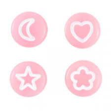 Acrylic beads Icon mix Pink